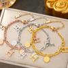 Colorfast Korean-Japanese Titanium Steel Women's Bracelet - Versatile, Fashionable Hand Jewelry.
