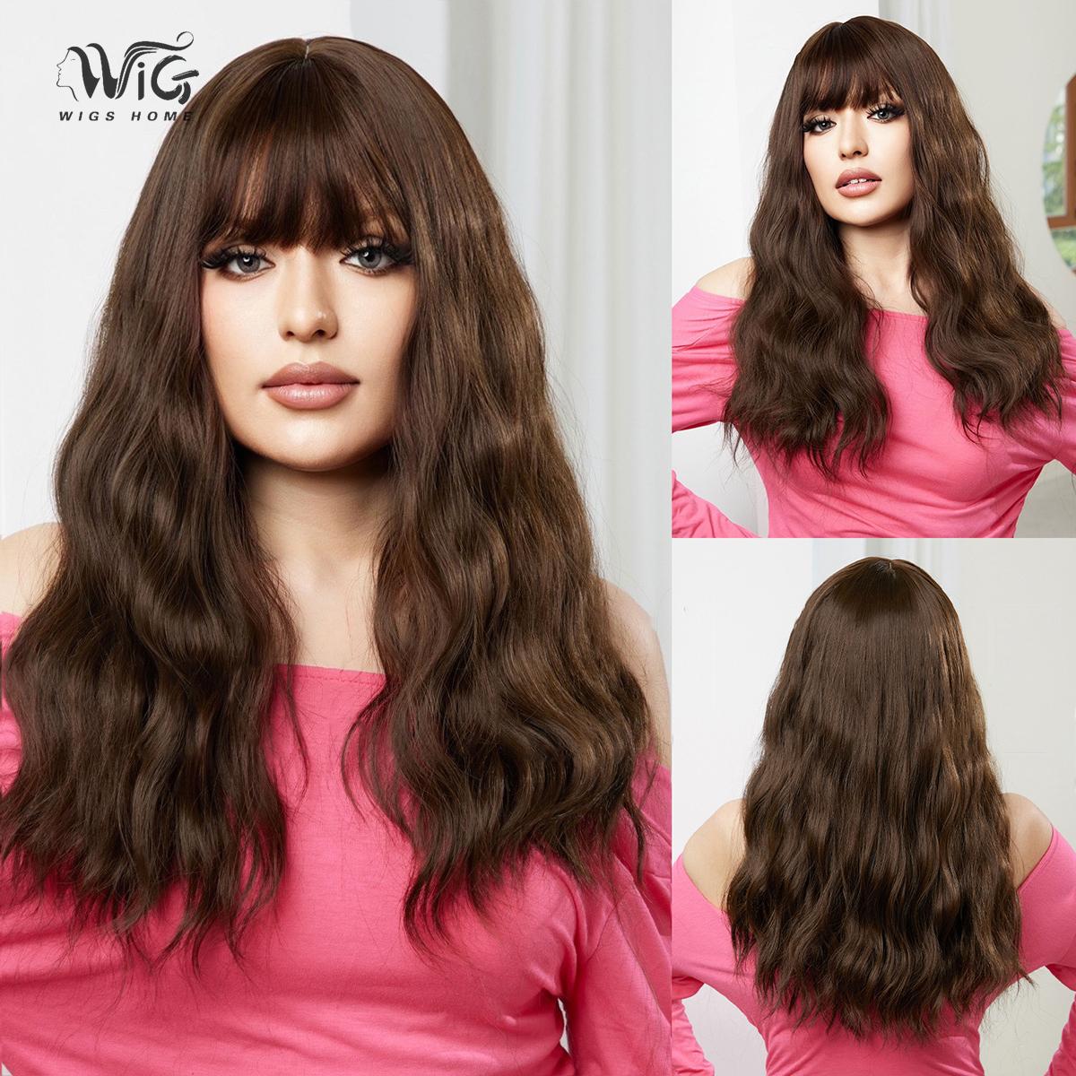 

Женский искусственный парик, 62 см, черно-коричневый парик, длинный кудрявый парик, полное покрытие головы, сетка для волос в виде розы, головные уборы, украшение для красоты, парик