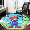 1pc Mario Adventure Office Round Area Rug, Under Office Chairs Bedroom Living Room Home Decor  A1016238