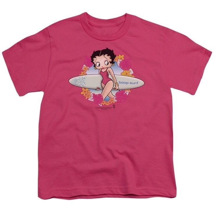 Betty Boop Boop Surf Cartoon Retro Unisex T-shirt S-5XL Unisex T-Shirt L