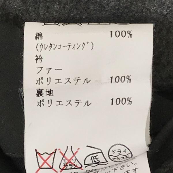 90s-00s Beams Cotton Stand Collar Coat Outer Men M Charcoal Gray Double Inner Pockets(USED)