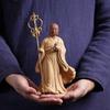 Керамическая фигурка Будды Бодхисаттвы Кшитигарбхи, статуэтка, фарфоровая художественная скульптура, статуэтка для дома и офиса, приносящая удачу, фэн-шуй