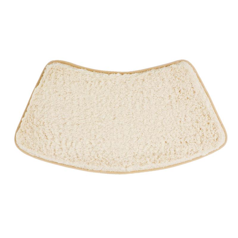 1pc Solid Color Ultra-Fine Fiber Soft And Absorbent Fan-Shaped Bathroom Anti-Skid Mat for Bedroom Curved Shower Room