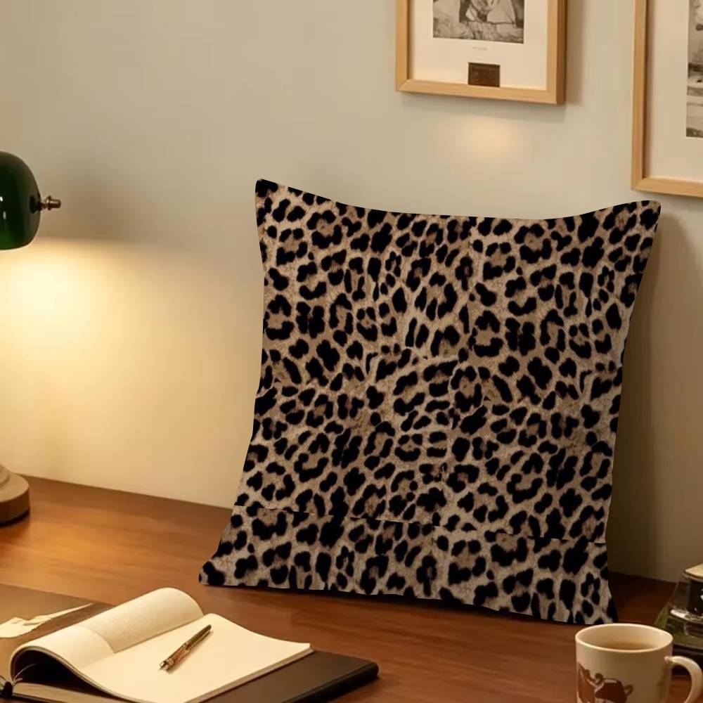 Short Velvet Leopard    Pillow Cover Design cushion Cover decor Holiday Decorati
