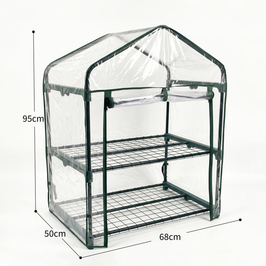 Invernadero de Jardín 2 Alturas PVC Impermeable Nyana Garden 95x68x50cm