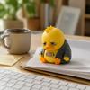 Creative Desktop Accessory Emotional Support Duck Figurine, Resin Yellow Ornament, Decorative Craft for Office Cute Statue Home Desk Decor Figurine