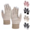 Winter Warm Gloves Women Men Touch Screen Gloves Knitted Thickened