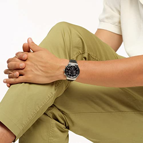 Swatch CARBONIUM DREAM New Irony Chrono YVS495 Men's Watch, Black