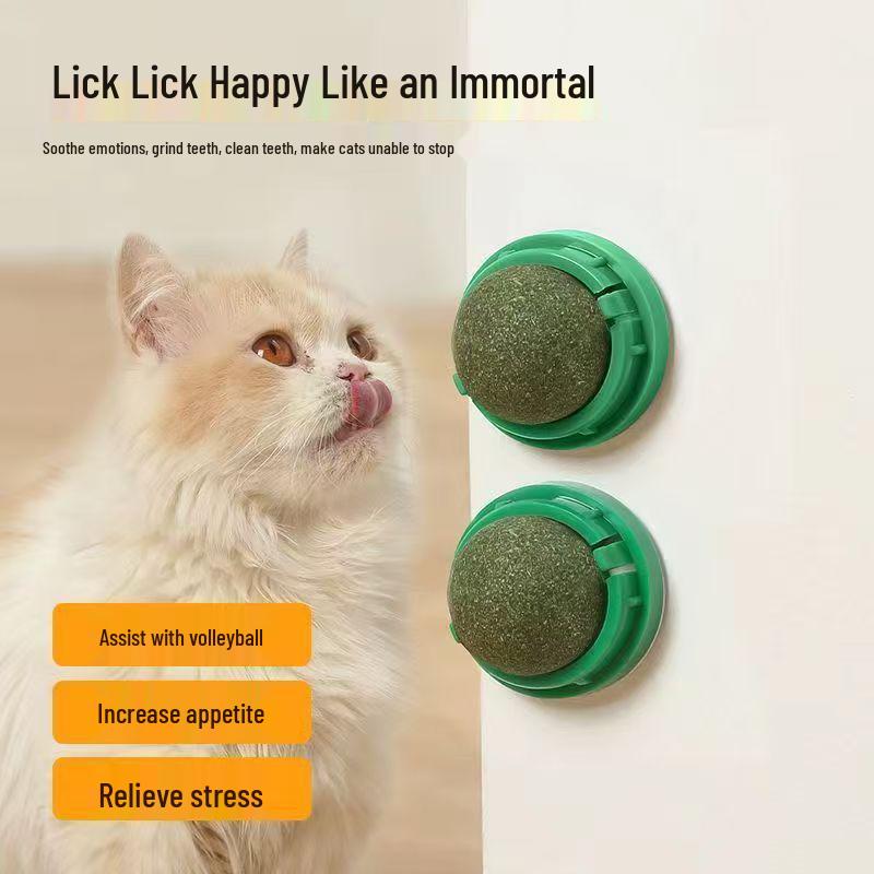 Catnip Ball Toy for Cats: Teething Aid, Bite-Resistant, Boredom Relief, Self-Play, and Lickable Fun