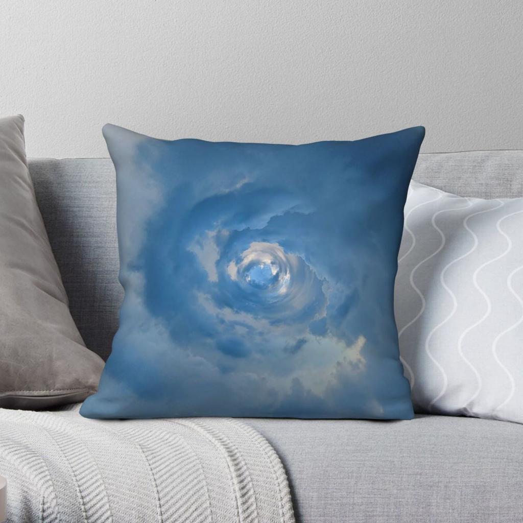 Cumulus Clouds Sky Nature Square Pillowcase Polyester Linen Velvet Creative Zip Decor Home Cushion Case