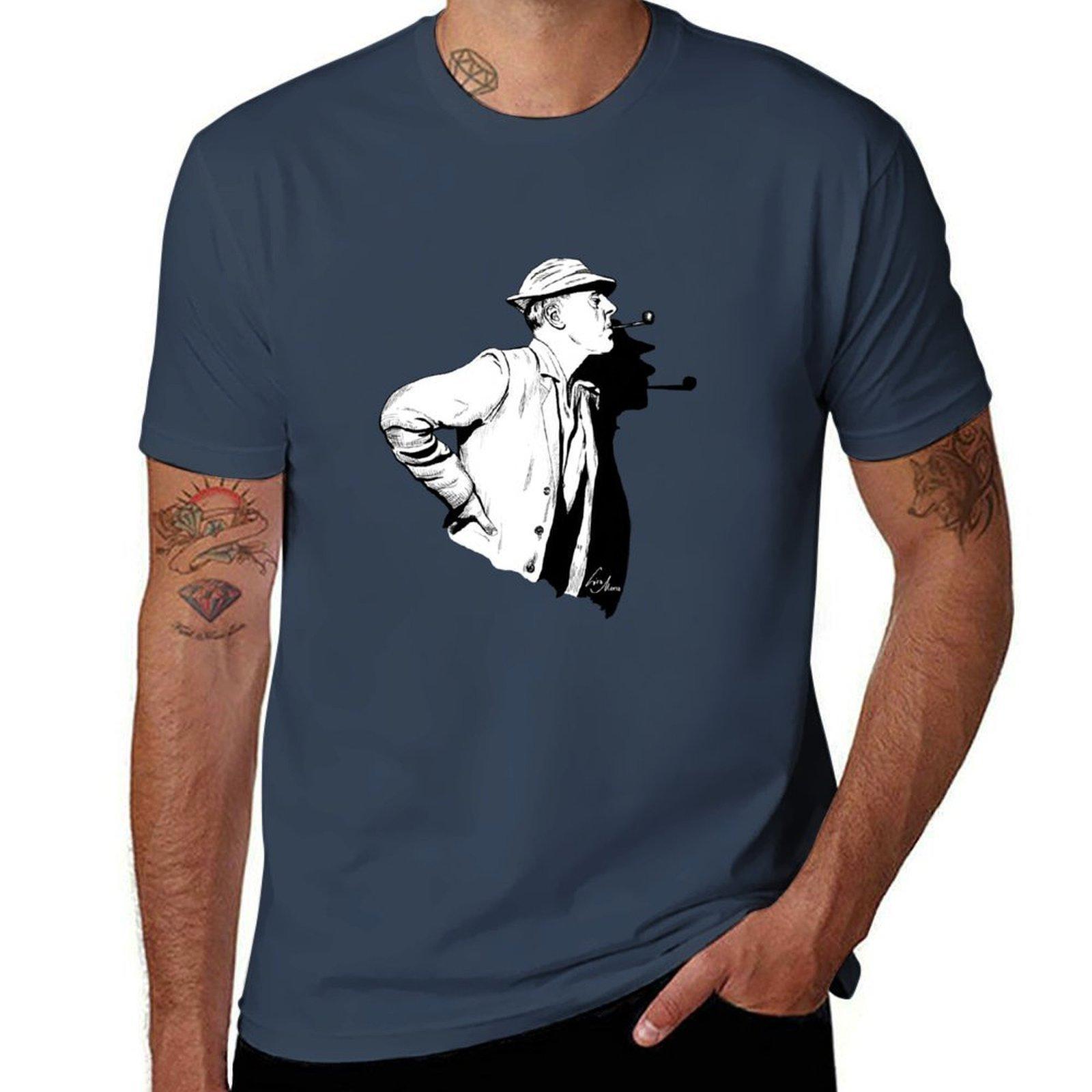 Jacques Tati illustration TShirt Soft Cotton Print TShirt S