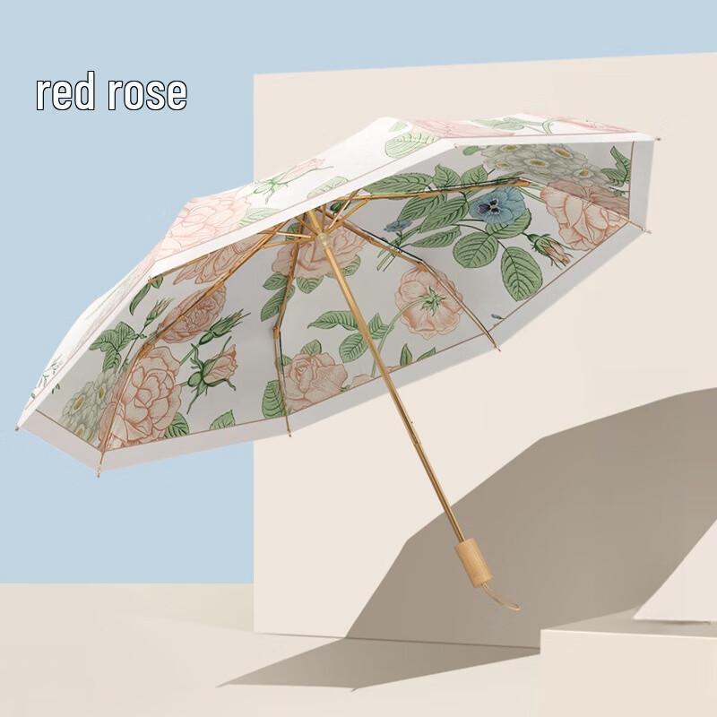 Miling Xun Chi Red Rose Compact Umbrella