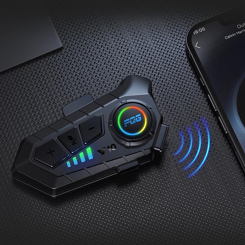 SEAMETAL Y10 Motorcycle Helmet Headset Stereo Bt5.3 Hands Free Ipx6 Waterproof 2000mAh Moto Wireless Headphones Support