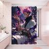Satoru Gojo Jujutsu Kaisen 1pc Pattern Shower Curtain Plus Hooks Waterproof Machine Washable Polyester Fabric Abstract