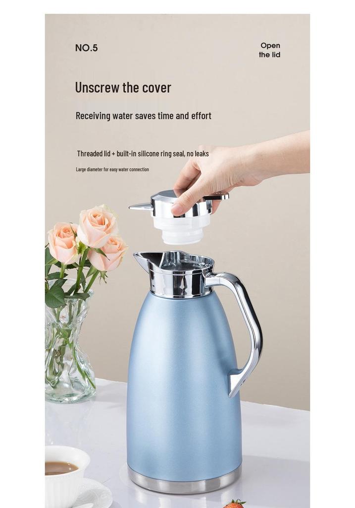 304 Stainless Steel Large Capacity Vacuum Insulated Thermos Bottle for Home, Restaurant, or Hotel Use