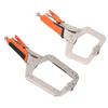2Pcs Locking C Clamp Pliers Set Heavy Duty Woodworking Face Clamp with Rotating Pads for Welding Poc