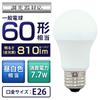 [Energy Saving Measures] Iris Ohyama LED Light Bulb, E26 Base, 60W Equivalent, Daylight White, Omnidirectional, Dimmer Compatible, LDA8N-GWD-6V1