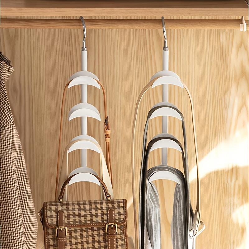 1PC 4-Layer Rotable Bag Hook Wallet Handbag Clothes Rack Wardrobe Table Hook Storage Displayrack Belt Rackscarf Hanger Bag Rack