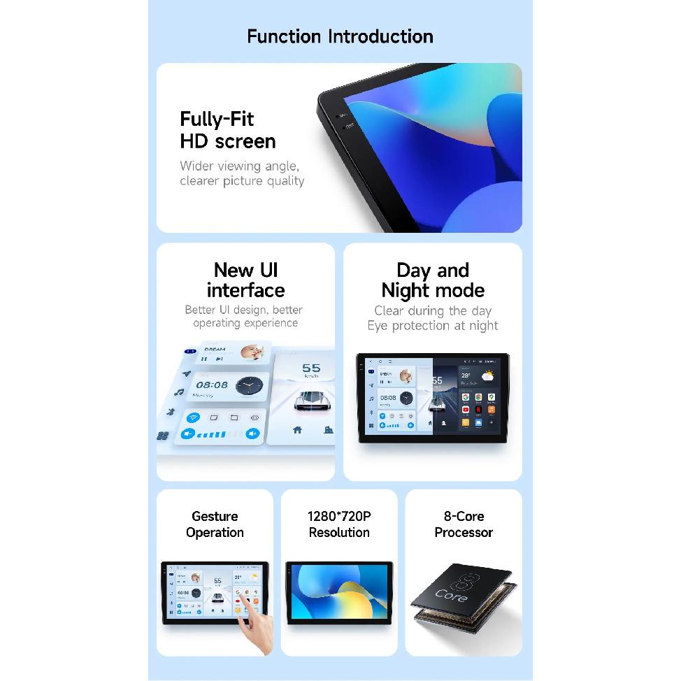 Android 14 Incell IPS Multimedia Car Radio Carplay Auto Player GPS Navigation for Toyota Hyundai Nissan Kia LADA FIAT VW 9 Inch