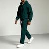 Men's Casual Color Hooded Sweatshirt Set Loose Fit Comfort Everyday Pullover