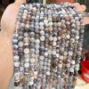 Perles Rondes en Calcédoine Naturelle du Golfe Persique avec Texture Rétro pour Accessoires de Bijoux DIY