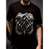 Unisex T-shirt with a Trendy Print Featuring a Hand Holding a Dollar Bill and a Ring.