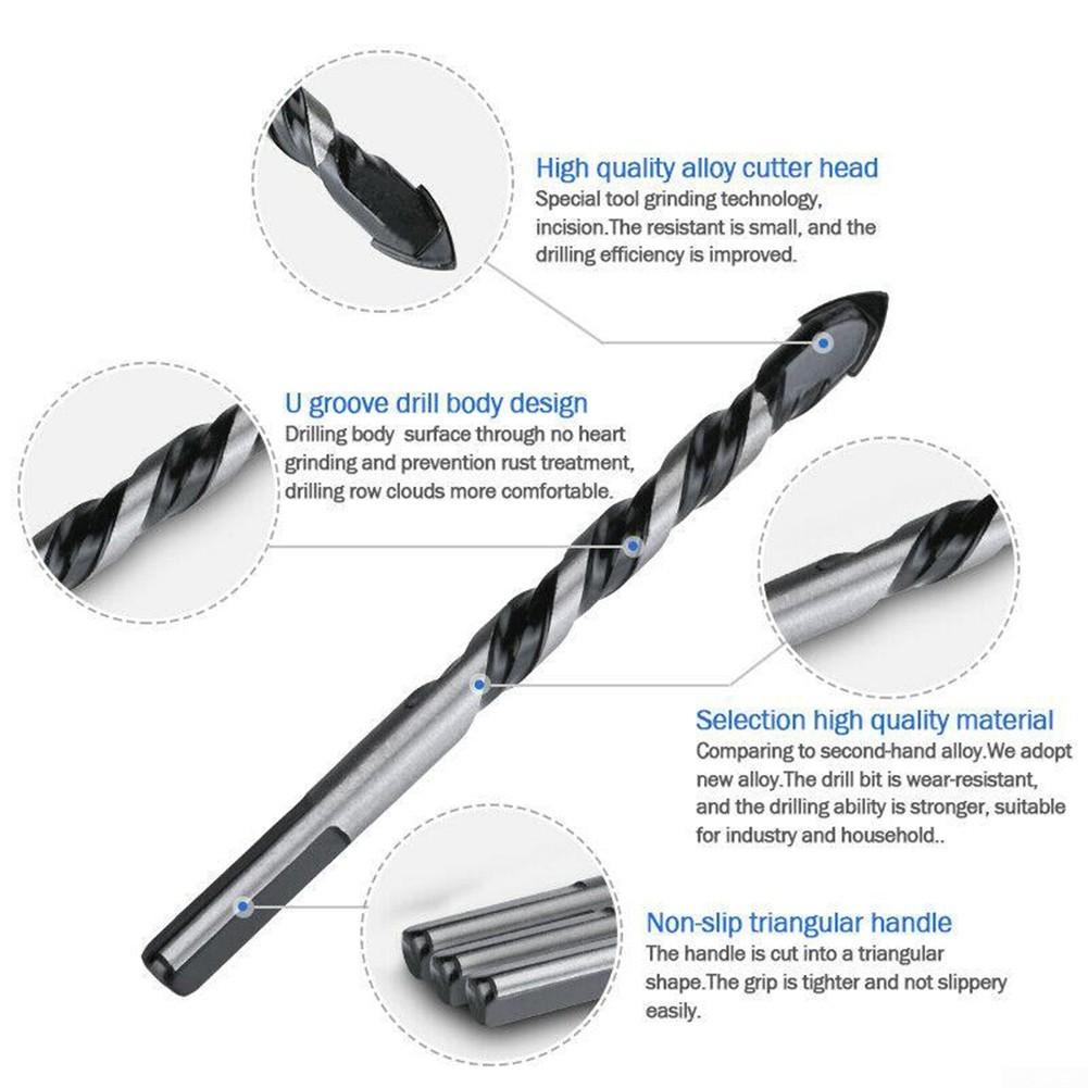 Drill Bits 10PCS 6mm Drill Bit For Porcelain Tile Concrete Brick