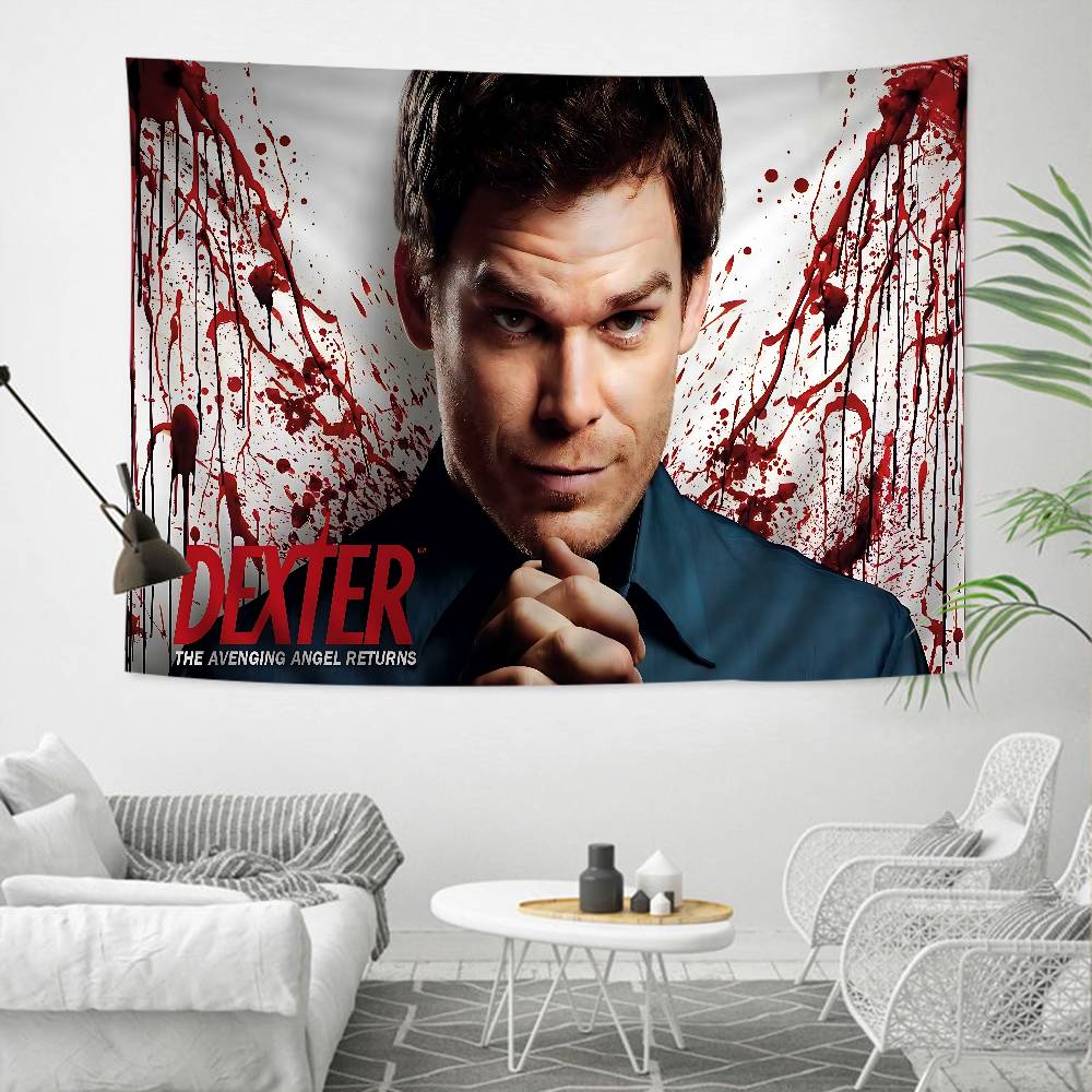 Horror TV Show Dexter Anime Tapestry Hanging Tarot Hippie Wall Rugs Dorm Home Decor