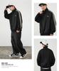 [IMPROVES] [SIDEWAYSTANCE] Embroidered One-Point Line Jersey Long Sleeve Half-Zip Jacket