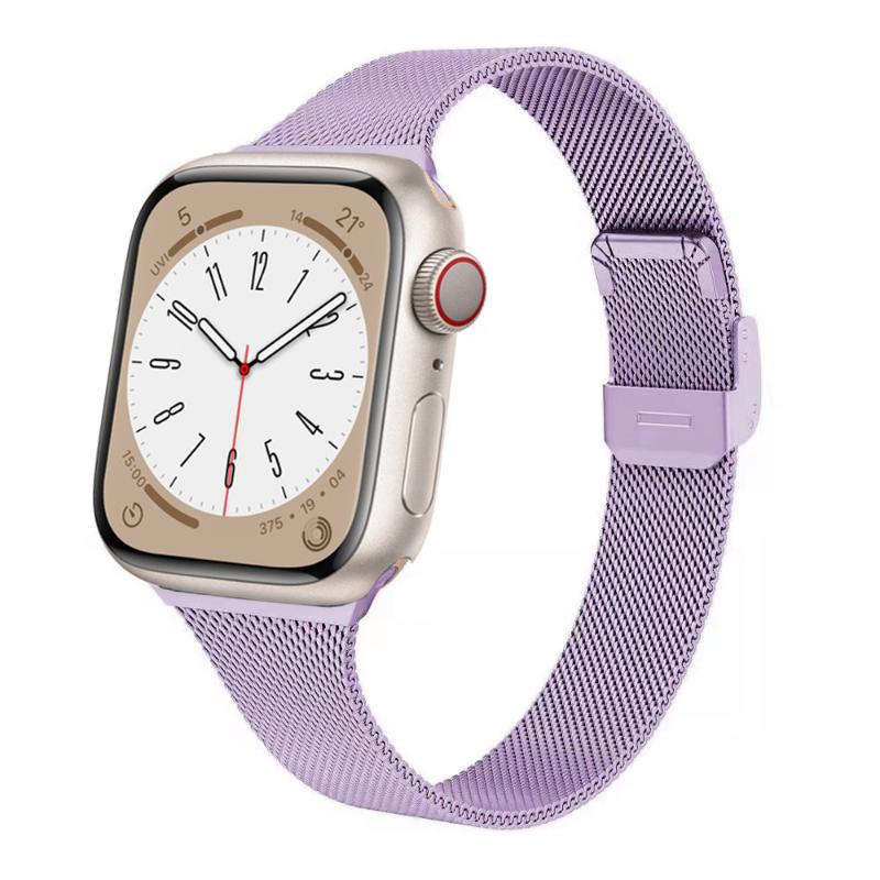 Silm Milanese Strap For Apple Watch Band 11 10 9 8 7 46mm 42mm 45mm 41mm Ultra 3/2 49mm Metal Bracelet iWatch 6 5 4 SE 44mm 40mm