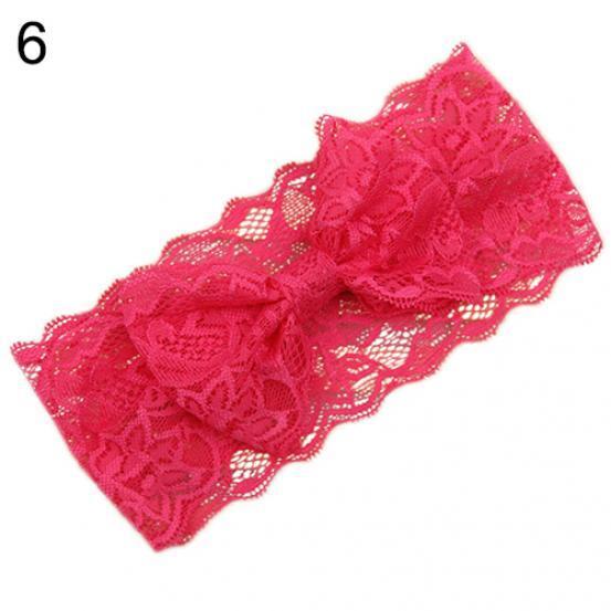 Kids Baby Girl Toddler Lace Bowknot Headband Hair Band Headwear Accessories