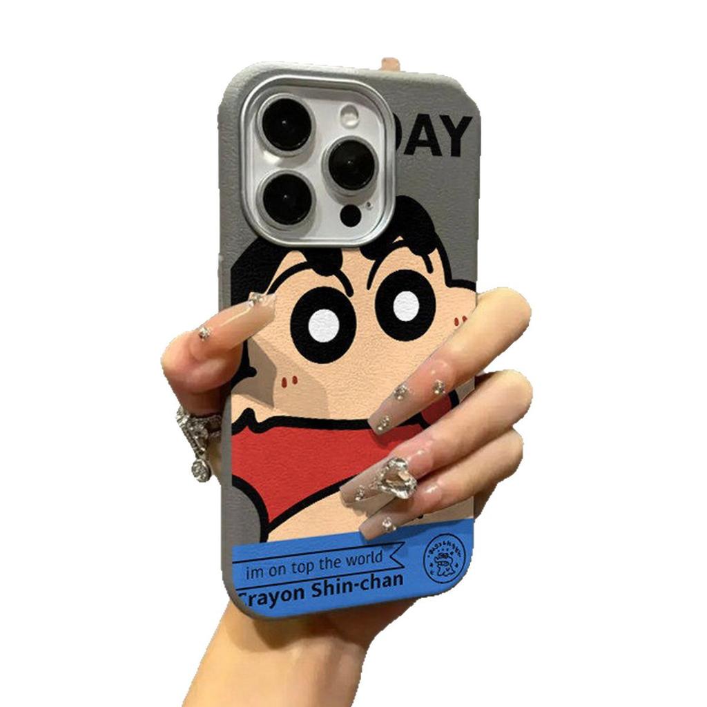 Dessin animé Mignon Ventre Shin-chan pour Coque de Téléphone Portable IPhone 13 pour Apple pour IPhone14pm pour Apple 13pm Coque de Téléphone Portable