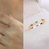 Exquisite Heart to Heart Finger Rings Women Simple Stylish Metal Rings Daily Wear Statement Accessories Drop Ship Jewelry