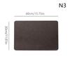 1Pcs Light Luxury Solid Leather Placemat Coffee Brown Pu Table Mat Waterproof Oilproof Heat-Insulated Plate Bowl Pad Table Decor