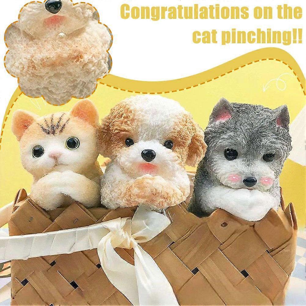 Relieving Stress Squeeze Toy Reducing Anxiety Cute Cat Pattern Cat Doll