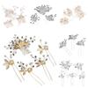 2/4/5Pcs Crystal Bridal Hair Accessories Sparkling Bride Headpiece Set U-shaped Hairpin Pin  Party
