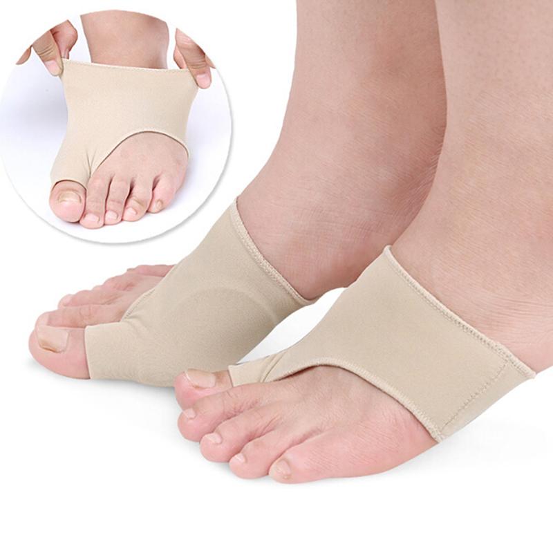 1Pair Adult Elastic Gel Line Bunion Protector Sleeve Toe Spreader Corrector Pad