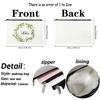 Garland Personalized Name Canvas Cosmetic Bag Travel Zipper Storage Toiletry Bags Retro Pencil Case Teacher Bride Gift Customize