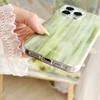 Simple Green Small Fresh IMD Mobile Phone Case for Women Suitable for Apple 16 Promax Creative IPhone 15 Protective Case