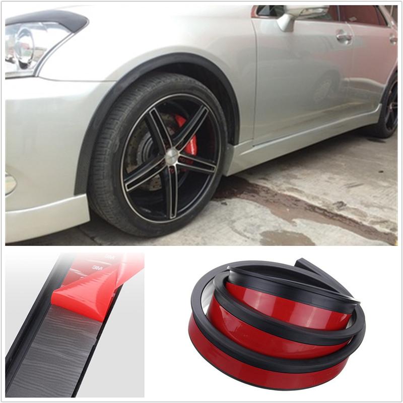 New 2x 59" Universal Car Wheel Fender Flares Trim Protection Strip Rubber Black USA