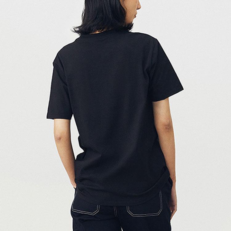 Vans T Shirts Unisex Black Crew Neck Moderate Straight Fit VN0A54KTBLK