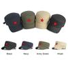 Spring Flat Baseball Hat for Men 3D Pentagram Embroidery Dad Cap Red Star Flat Hat Dailywear Visor Outdoor Sun Cap