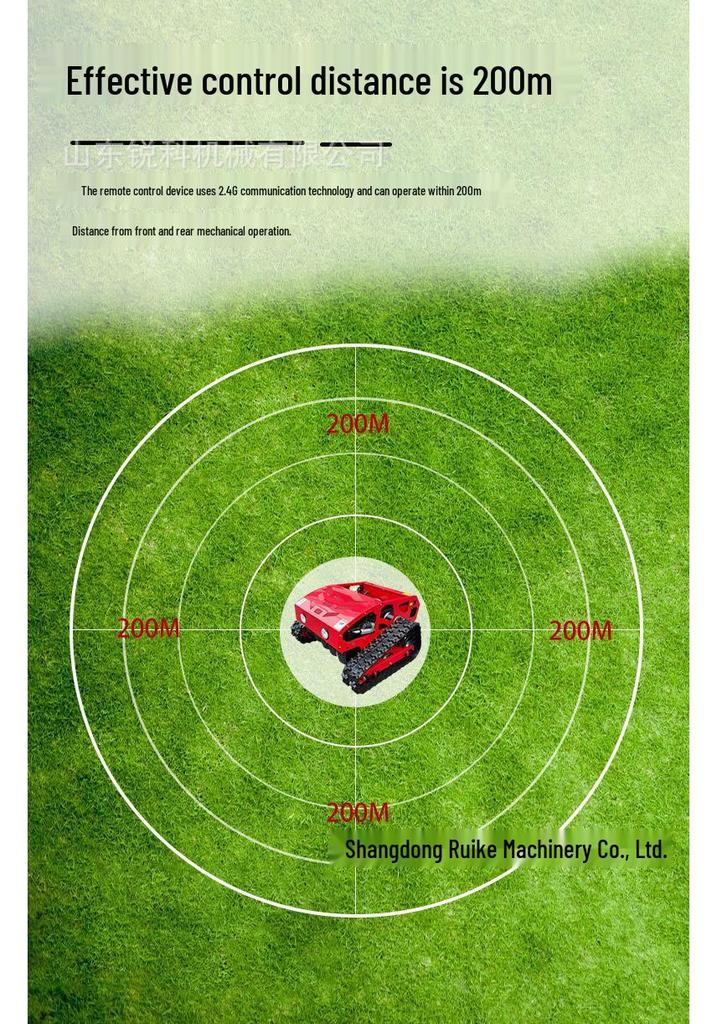 HT550 Remote Control Tracked Lawn Mower and Grass Shredder
