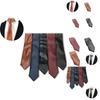 Herren Pu-Leder Krawatte Schmale Version 5,5 cm Breite Britischer Business-Stil Einfarbig