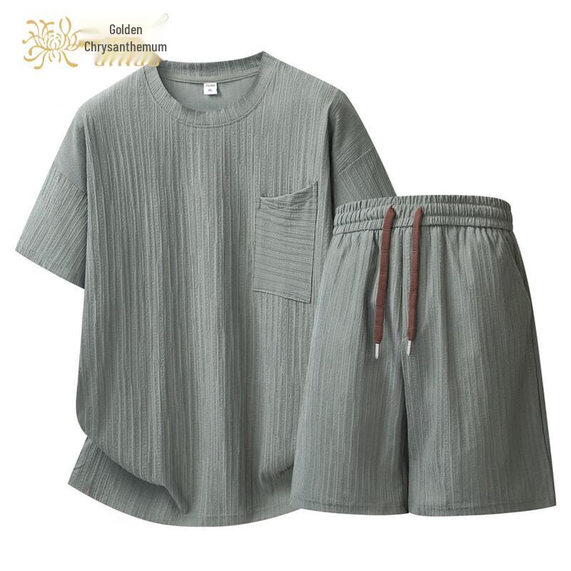 Men's Summer Casual Short Sleeve & Shorts Set
