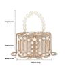 Diamond Pearl Birdcage Handbag: 2025 Fashionable Women's Shoulder Crossbody Bag