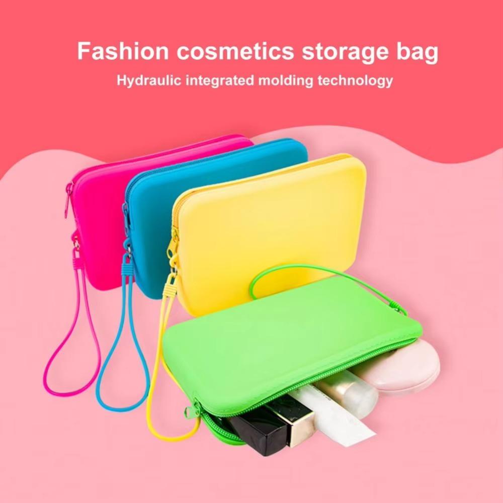Large Capacity Travel Toiletry Bag Solid Color Makeup Brush Storage Bag  for Outdoor