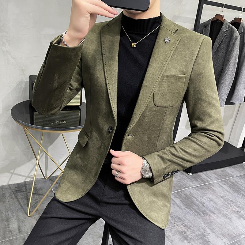 Men's Blazer Casual Suede Blazers