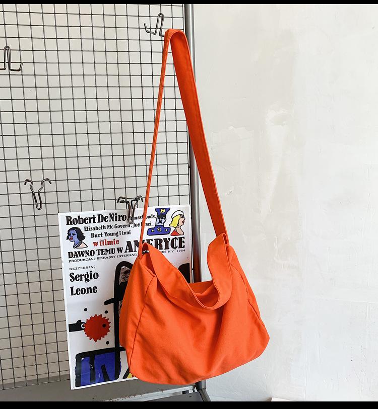 2025 versatile student large-capacity shoulder oblique span backpack washed and old canvas bag