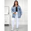 Women's Retro Worn-out Denim Jacket - European Street Style, Loose Fit for Spring and Autumn